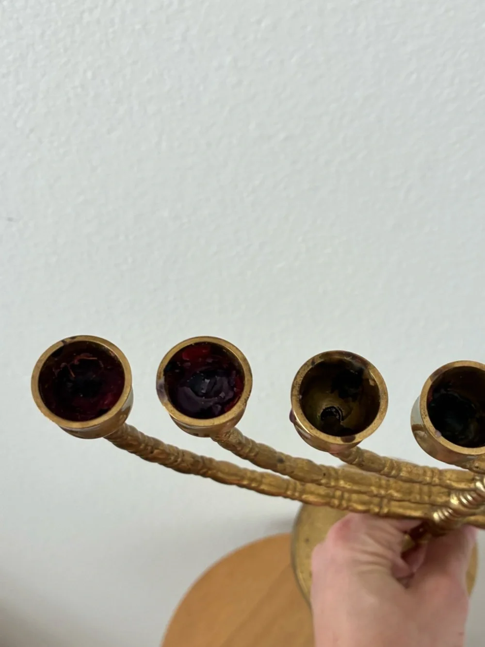 Vintage Solid Brass Menorah